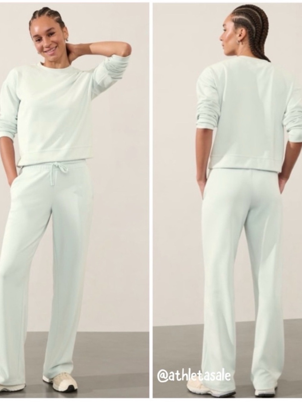 Athleta Seasoft straight pants glacier NWOT